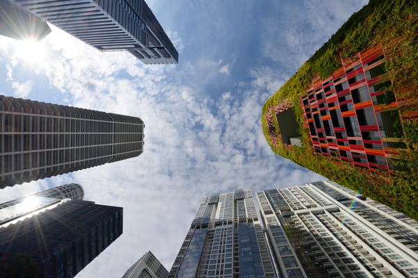 looking up at office towers in singapore s tanjong pagar gettyimages 946852536