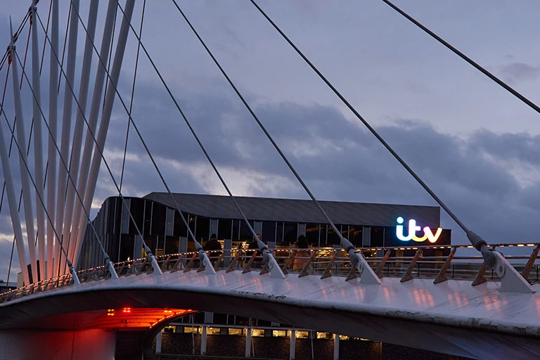 Night-time view of ITV studios