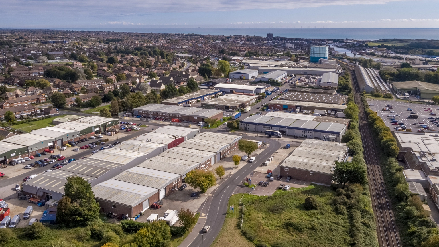 Lineside Industrial Estate Aerial View Lineside Industrial Estate Aerial View