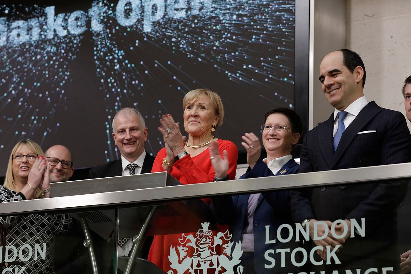 António Simões at the London Stock Exchange.