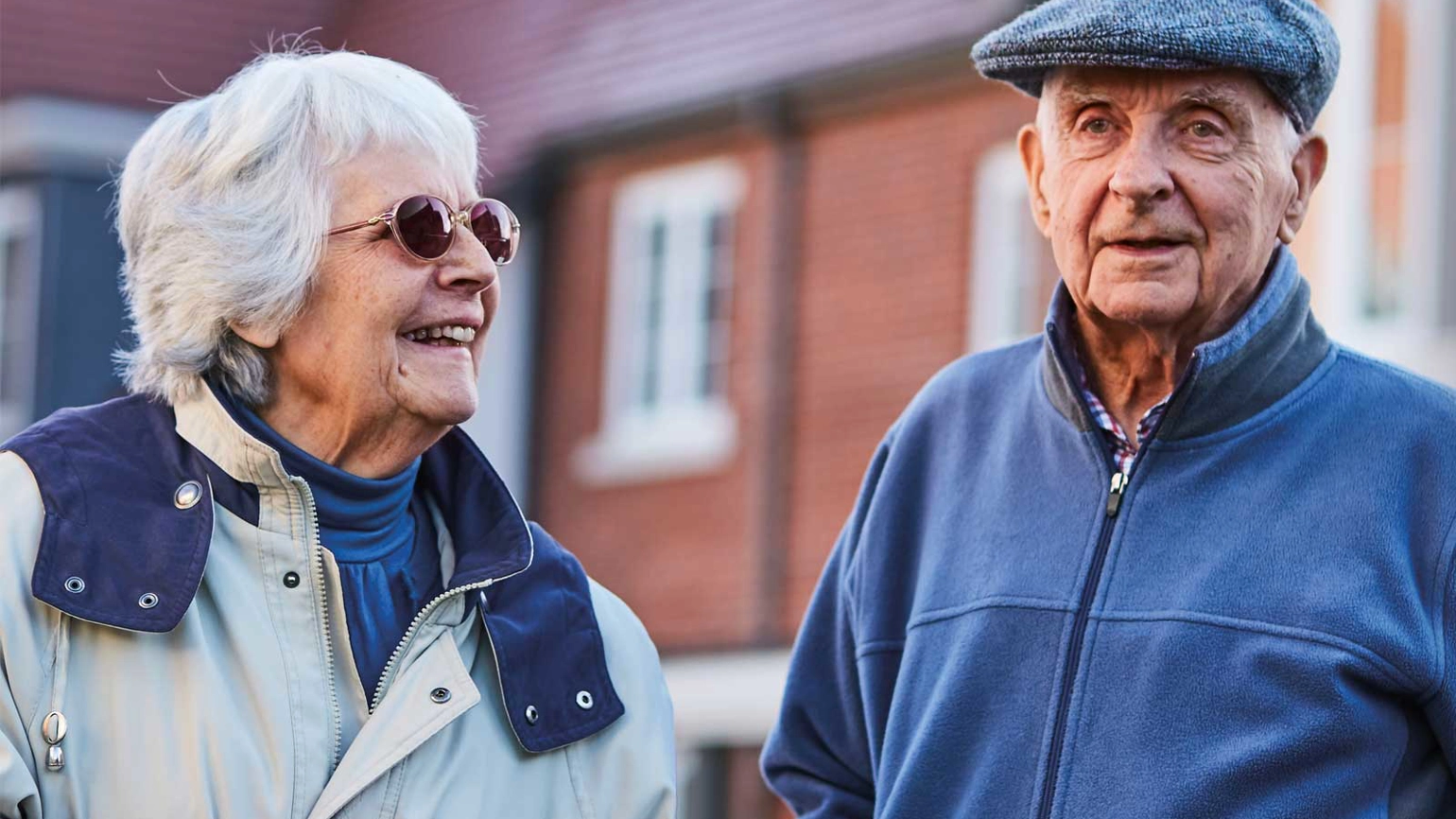 Elderly couple smiling Elderly couple smiling