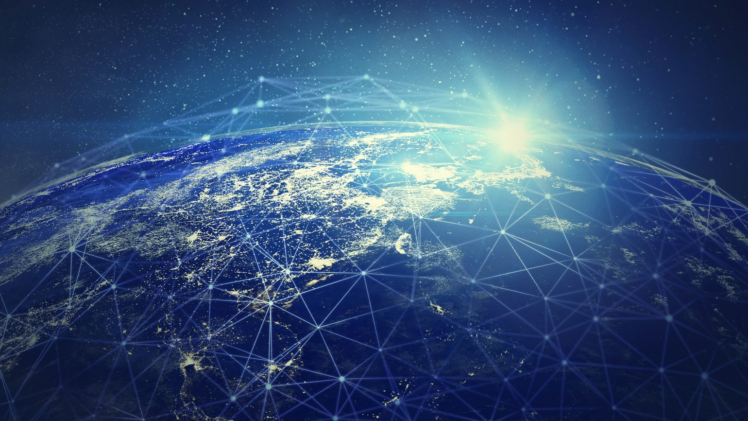 Illustration of global network Illustration of global network
