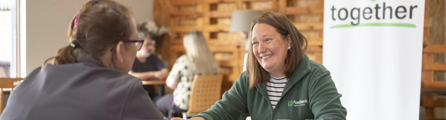 Trussel adviser offering support at local foodbank Trussel adviser offering support at local foodbank