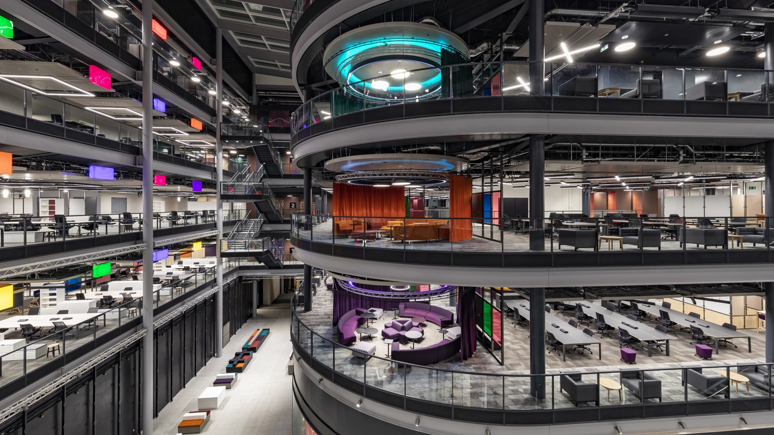 BBC Wales' new Central Square headquarters in Cardiff Interior BBC Wales' new Central Square headquarters in Cardiff Interior