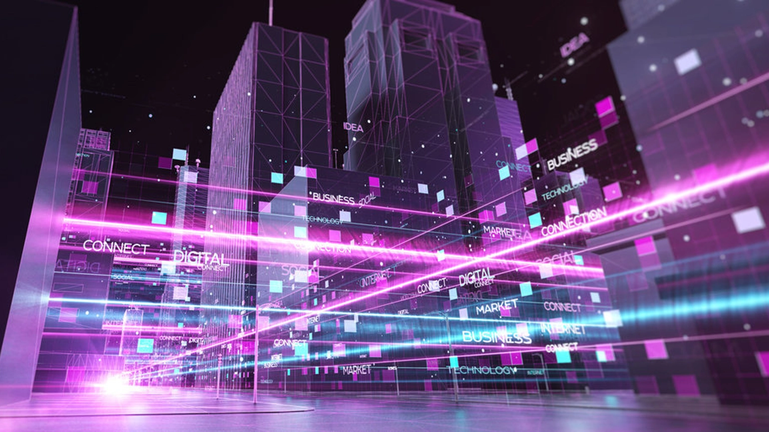 Illustration of Virtual city Illustration of Virtual city