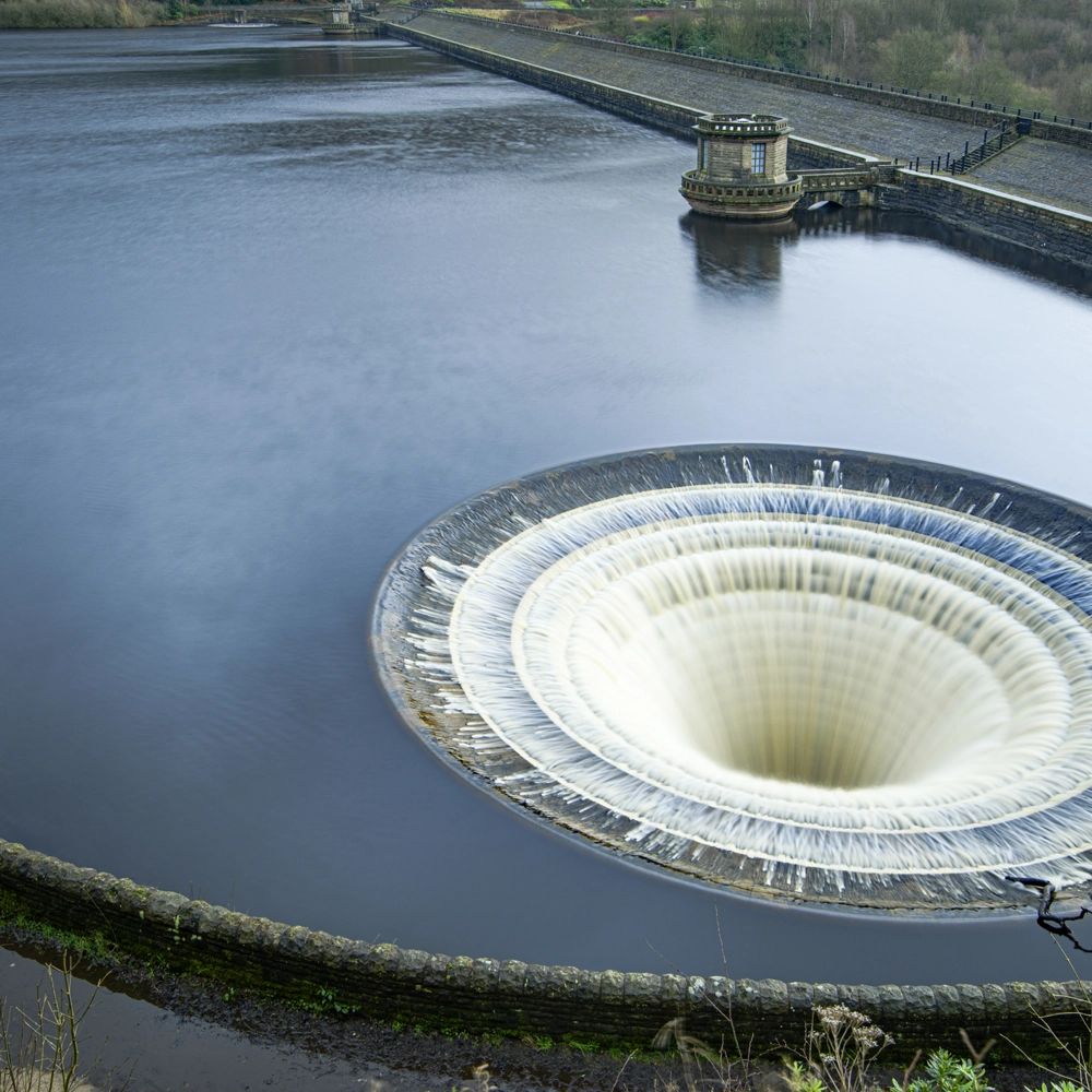 Ladybower Reservoir in Derbyshire, England. Ladybower Reservoir in Derbyshire, England.