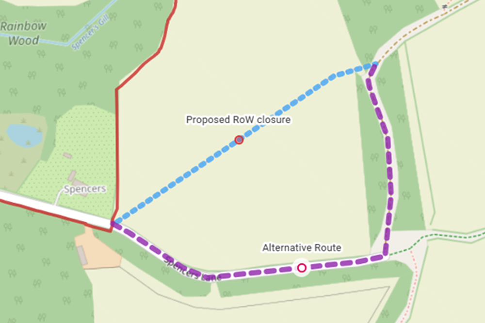 Proposed Rights of Way Closure Proposed Rights of Way Closure