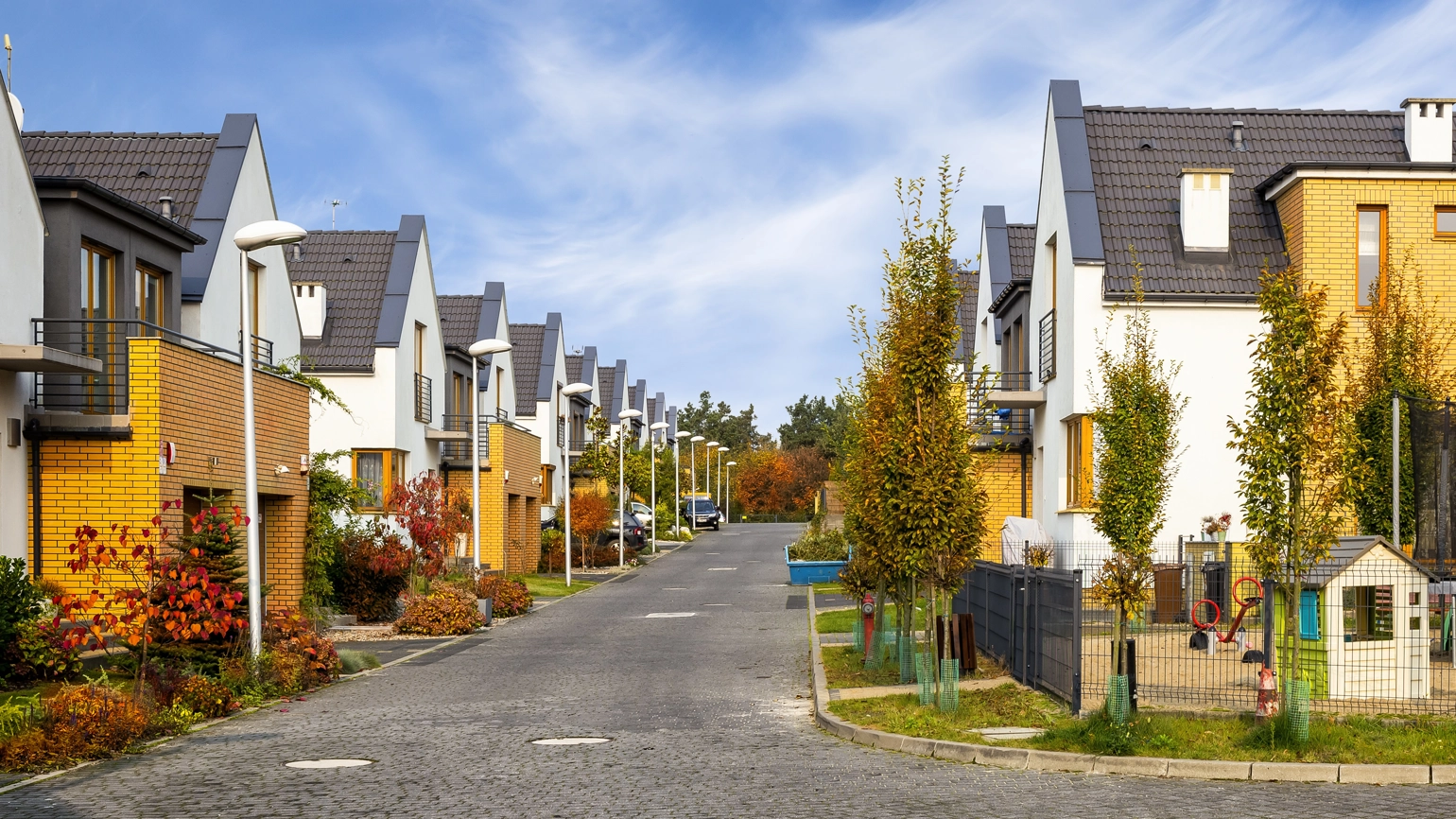 modern complex of residential buildings in the suburb modern complex of residential buildings in the suburb