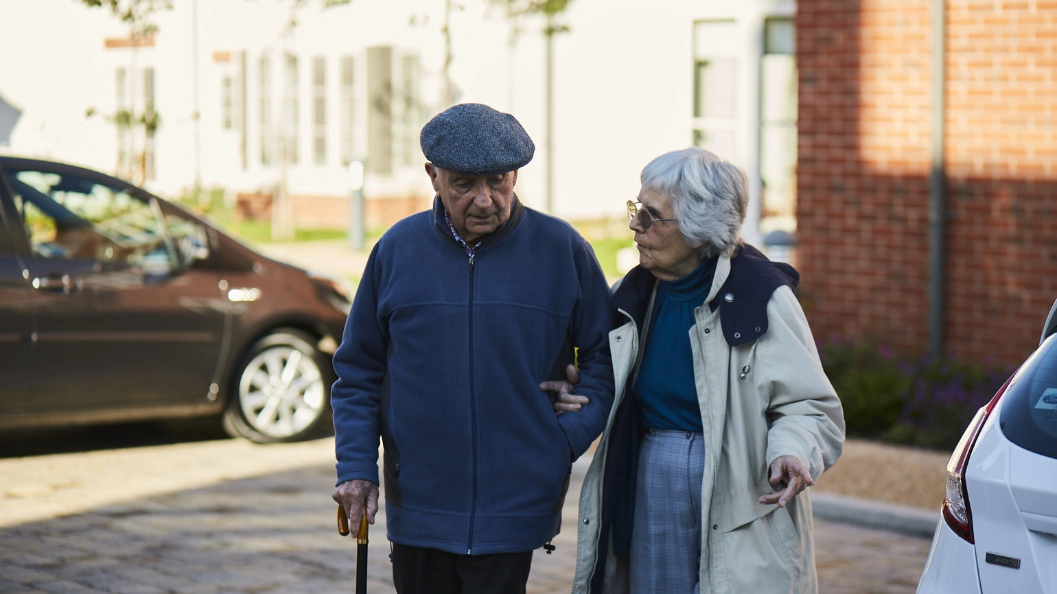 Elderly couple walking Elderly couple walking