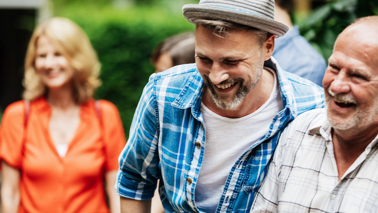 Two males laughing Two males laughing