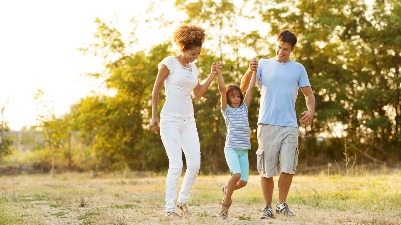 Family together outdoors Family together outdoors