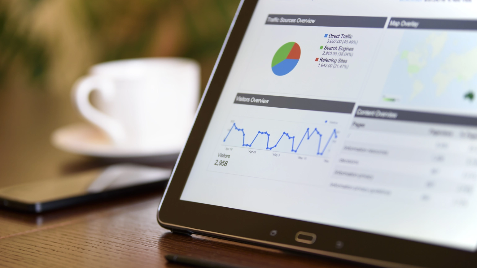 Image of charts and graphs in touch screen Image of charts and graphs in touch screen
