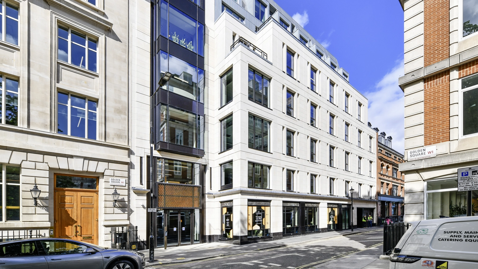 Photograph of Golden Square in London W1 Photograph of Golden Square in London W1